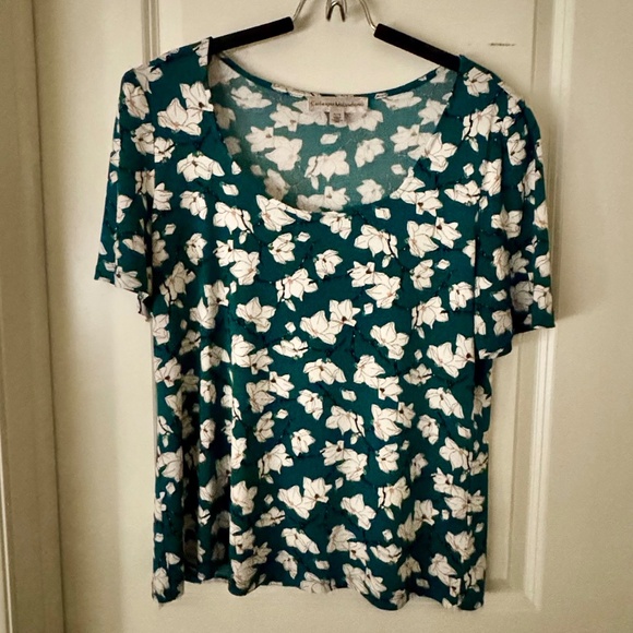 Catherine Malandrino XL scoop neck short sleeve top, comfortable business wear - Picture 1 of 6